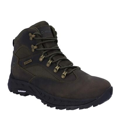 Bottines de marche euro trail homme vert kaki Hi-Tec