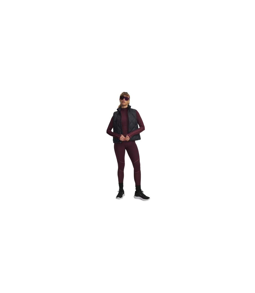 Haut Thermique Motif/style Texturé Femme Bordeaux Foncé Under Armour-1
