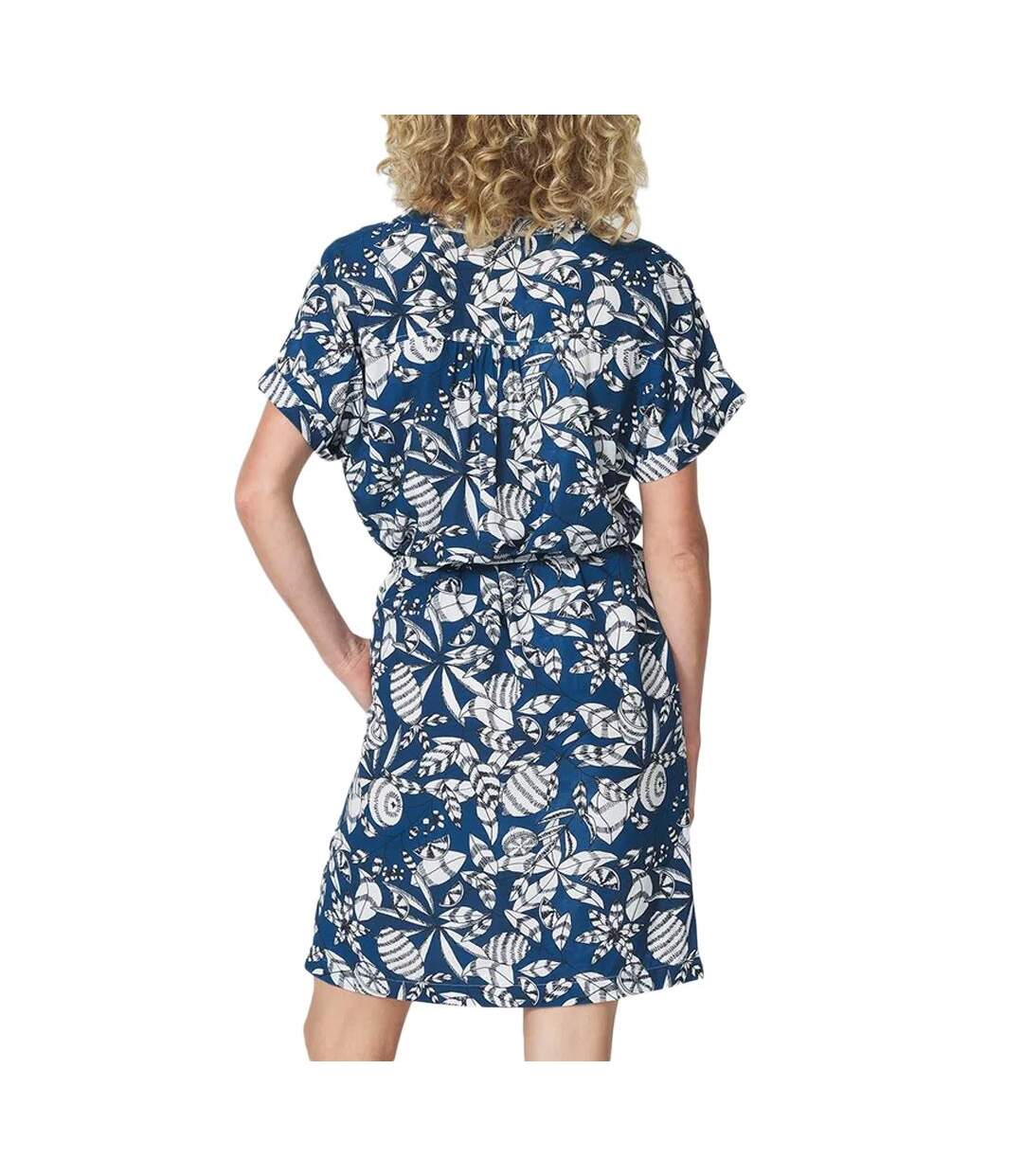 Robe marine à fleurs femme tbs janierob - 38-2