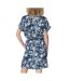 Robe marine à fleurs femme tbs janierob - 38-2
