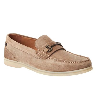 Mens Suede Loafers Sand Base London
