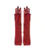 Womens/ladies Mesh Rhinestone Gloves Red Fiestas Guirca-2