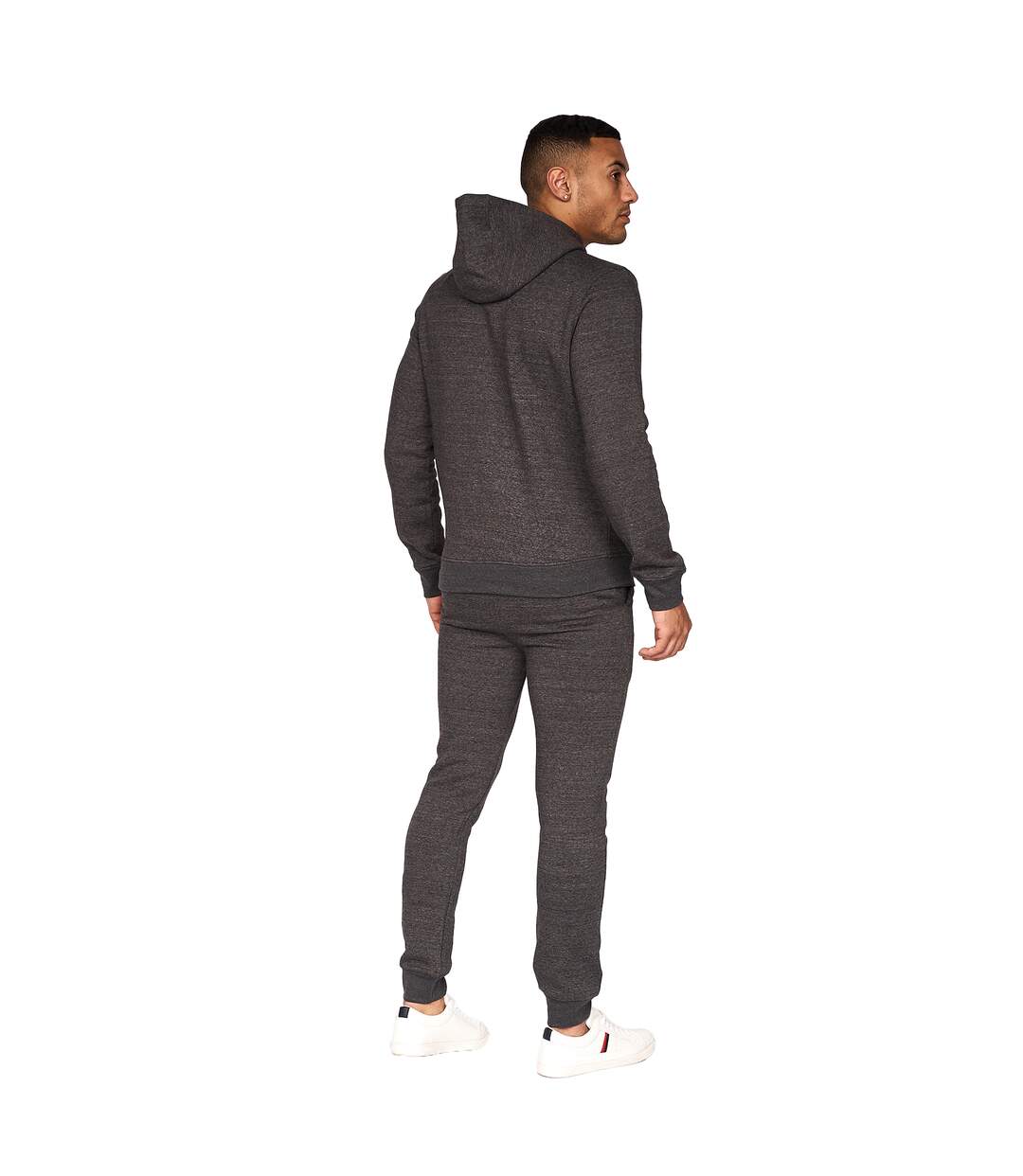 Sweats à capuche traymax homme rouge / charbon Crosshatch-2