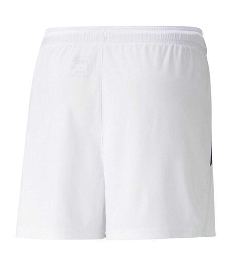 Womens/ladies Team Liga Football Shorts White Black Puma