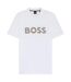 Mens Stripe Cotton Logo T-shirt Dark Blue Boss-4