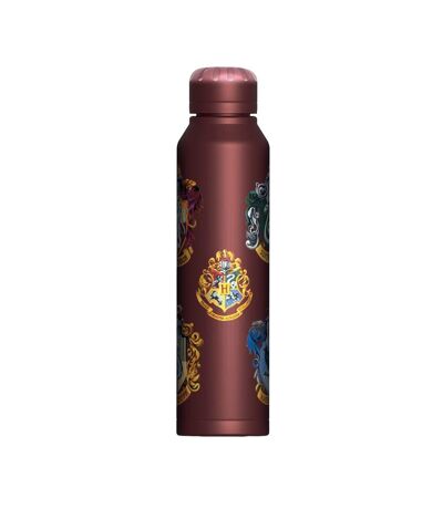 Harry Potter Crest Metal Water Bottle Set (Maroon/Gold/Silver) (One Size) - UTPM8342