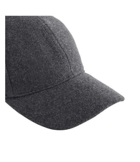 6 Panel Wool Blend Cap Charcoal Beechfield
