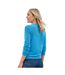 Womens/ladies Cashmere V Neck Classic Cardigan Turquoise Blue WoolOvers-2
