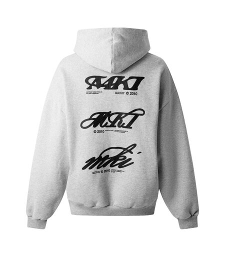 Mens Stacked Logo Hoodie Grey MKI MIYUKI ZOKU