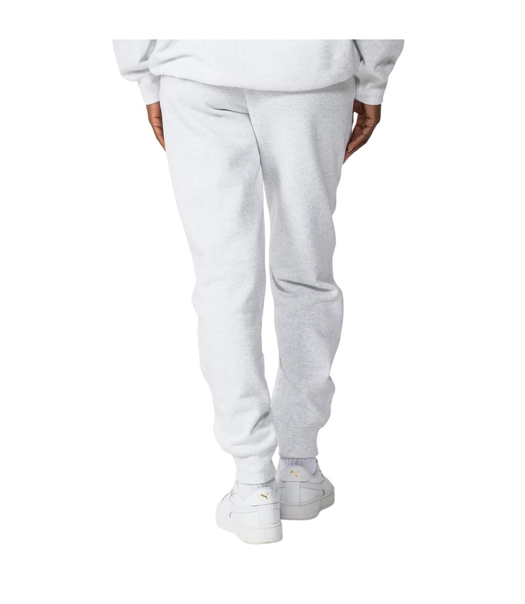 Womens/ladies Essential Jogging Bottoms Ice Grey Marl Puma-4