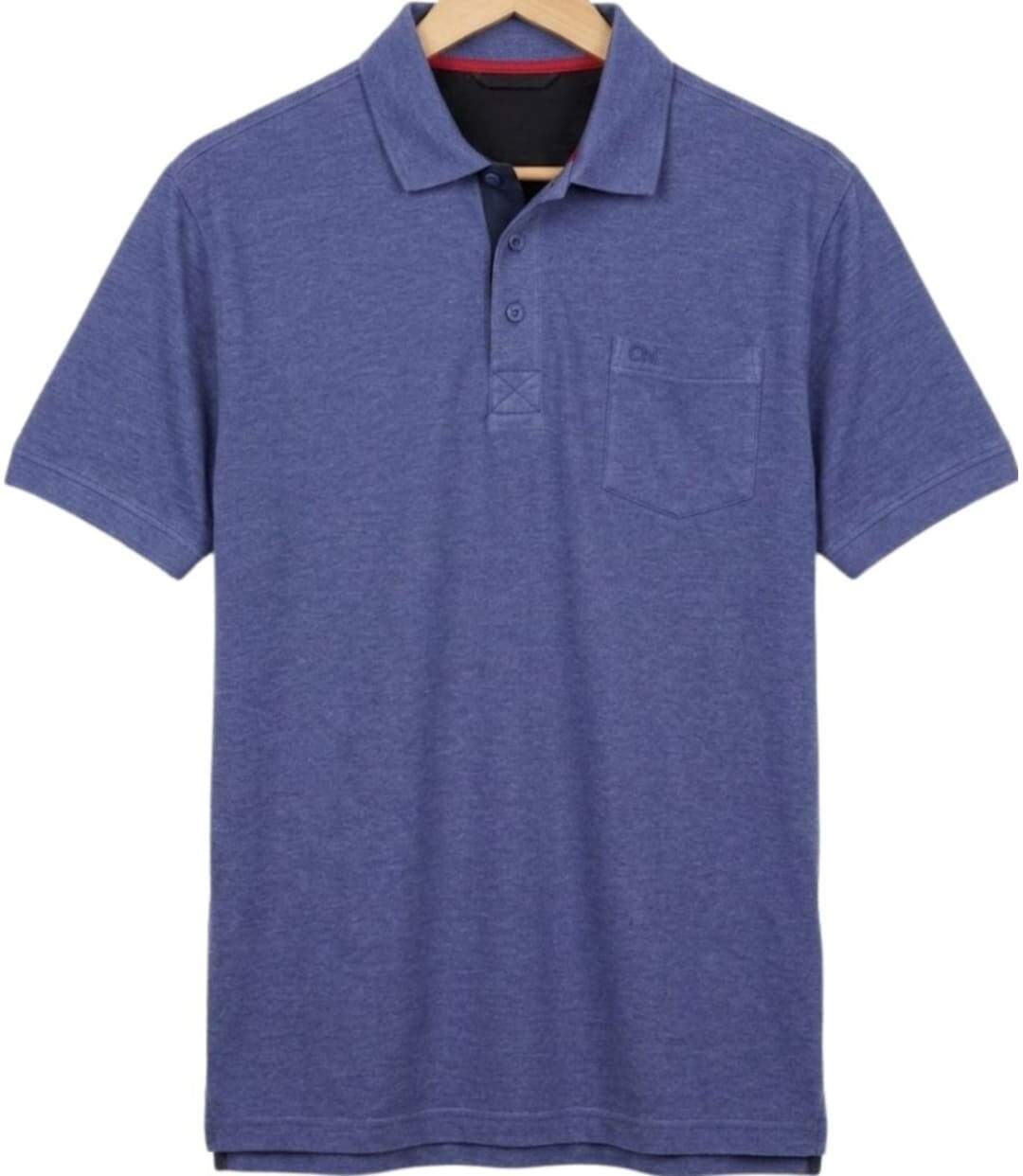 CHALLENGER RUSTICO2 : Polo manches courtes bleu indigo en maille piquée 100% coton pour homme-2