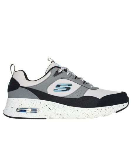 Skechers Mens Court Yatton Suede Skech-Air Sneakers (Gray/Multicolored) - UTFS10520