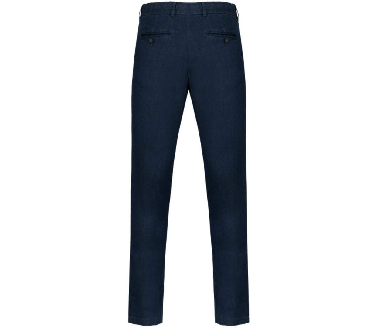 Pantalon en lin - Homme - PATS710 - bleu marine-3