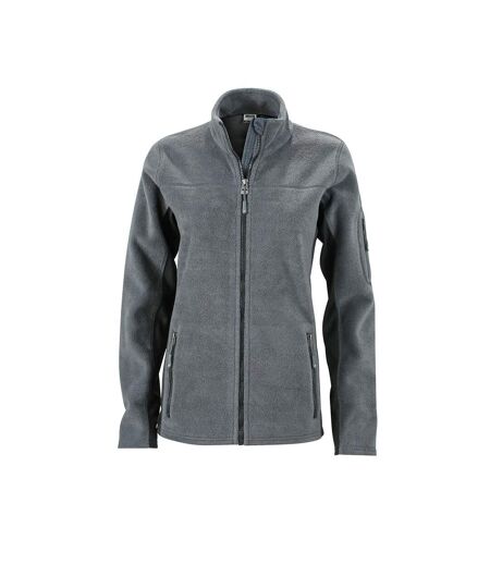 Veste Polaire Strong Femme Carbone Noir James And Nicholson