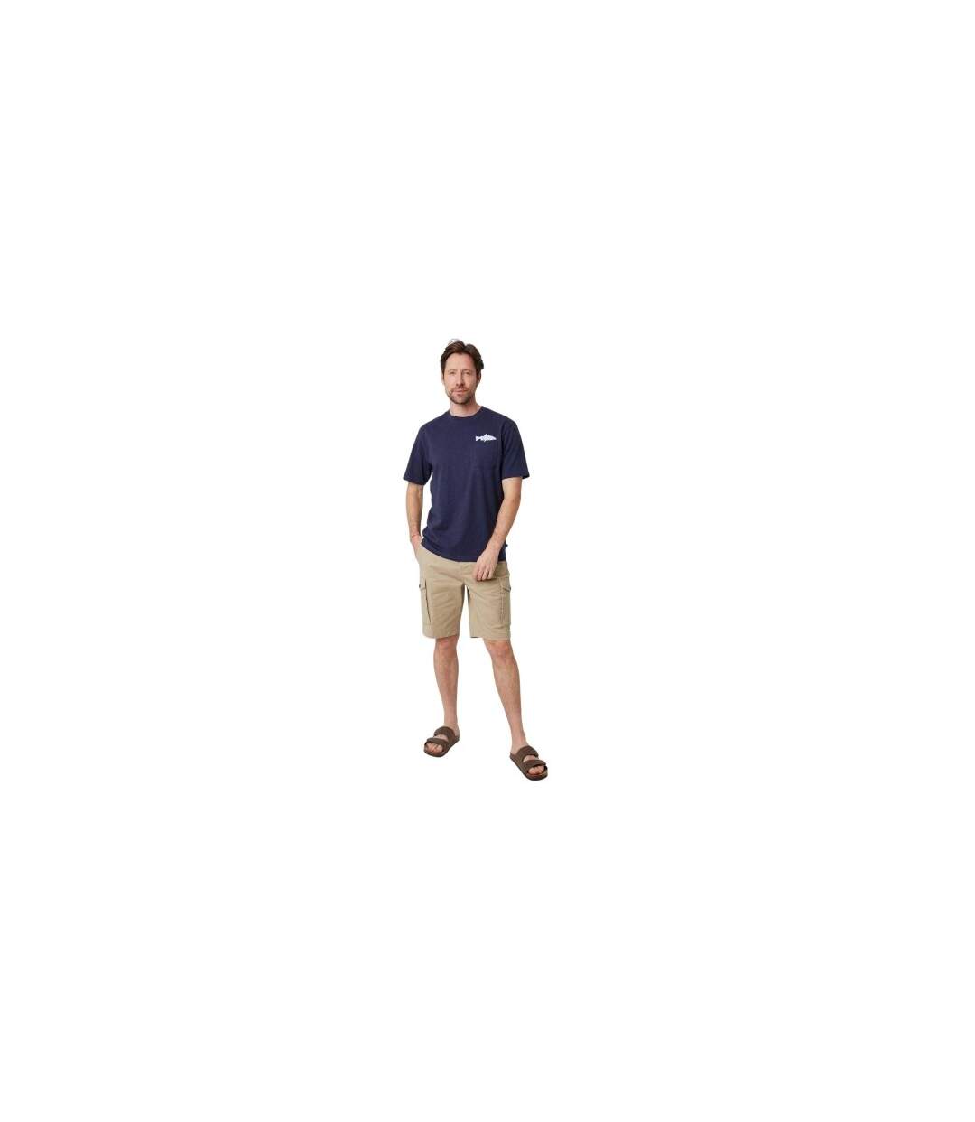 T-shirt Motif/style Logo Homme Bleu Marine Saltwell-1