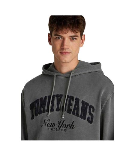 Sweat À Capuche Universitaire Motif/style Rétro Homme Noir Tommy Jeans