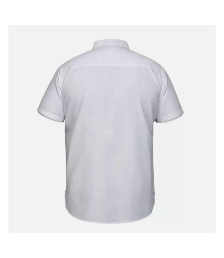 D555 Mens James Oxford Kingsize Short-Sleeved Shirt (White) - UTDC461