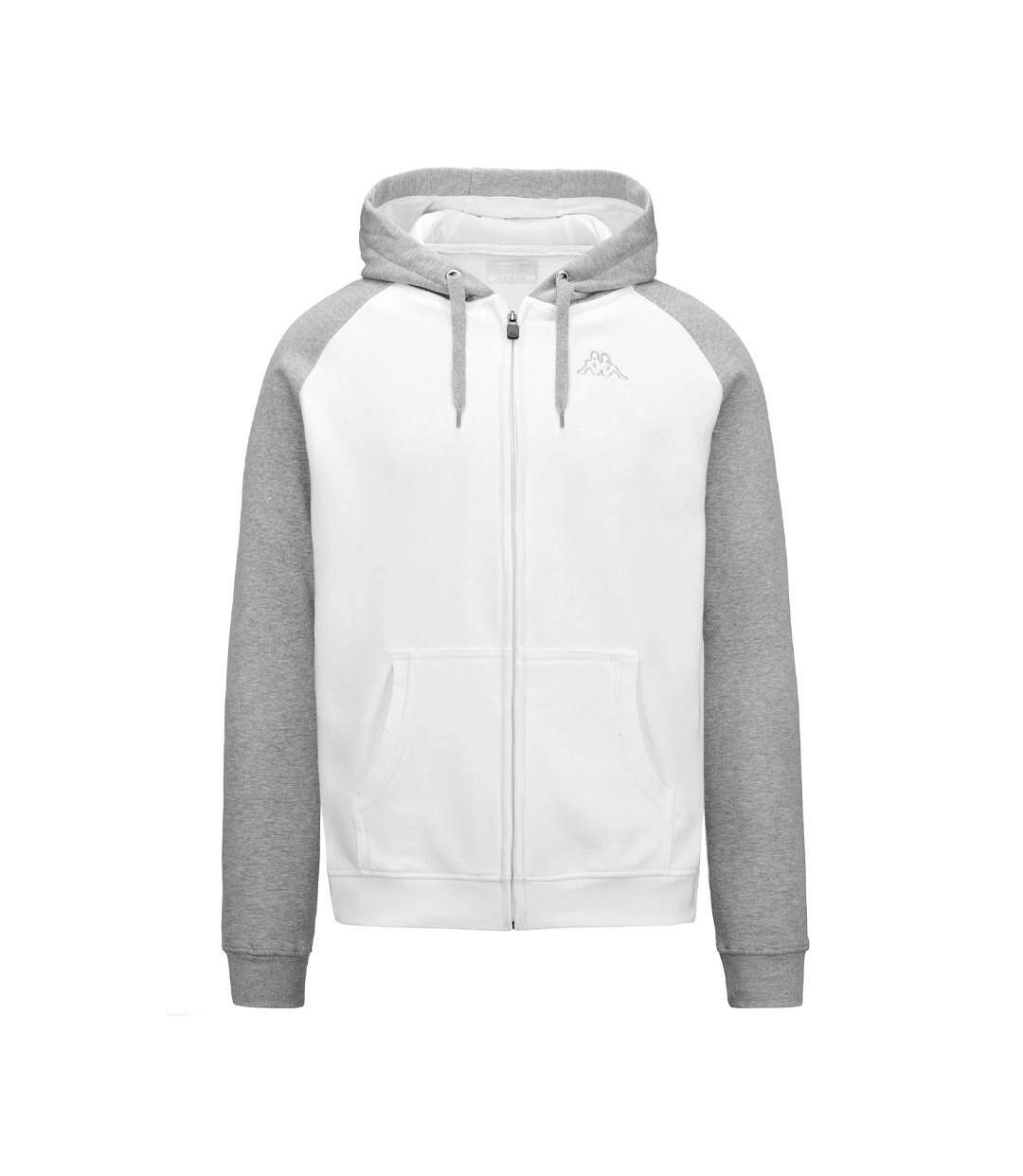 Sweat Zippé Homme Blanc/Gris Kappa Jack Slim Jacket - S-1