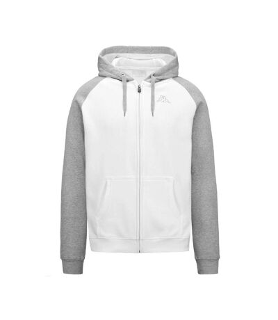 Sweat Zippé Homme Blanc/Gris Kappa Jack Slim Jacket - L