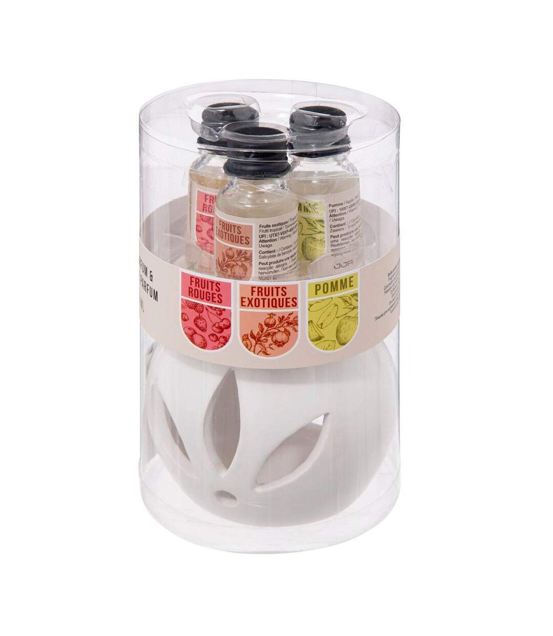 Brûle-Parfum & 3 Flacons d'Huiles Pura 10ml Fruits-2