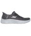 Womens/ladies go walk flex mali trainers charcoal Skechers-3