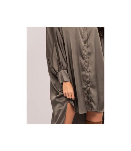 Robe chemise courte satin IMIRA - Dona X Lisa