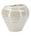 Vase Rond en Céramique Perly 22cm Blanc-1