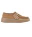 Mens Suede Platform Shoes Dark Sand Clarks-1