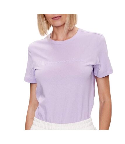 T-shirt Violet Femme Champion Crew neck - L