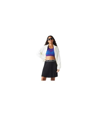 Womens/ladies Pleated Elasticated Waist Skirt Black Lacoste