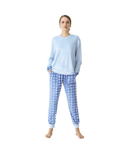 Winter pajamas long sleeve velvet JJB4 women