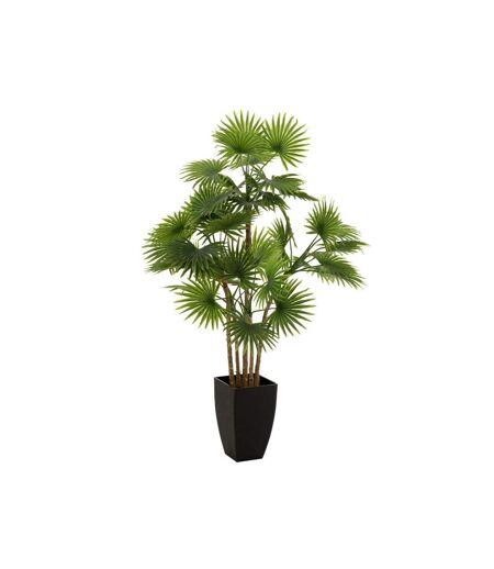 Paris Prix - Plante Artificielle palmier En Pot 105cm Vert & Noir
