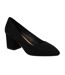 Womens/ladies Block Heel Pumps Black Sergio Leone-2