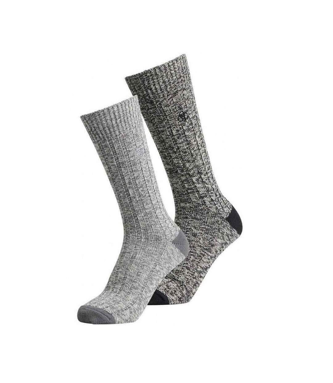 X2 Paires de Chaussettes Grises Femme Superdry Twist Sock - 39/41-1