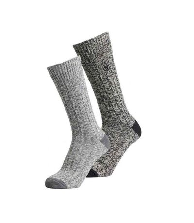 X2 Paires de Chaussettes Grises Femme Superdry Twist Sock - 39/41