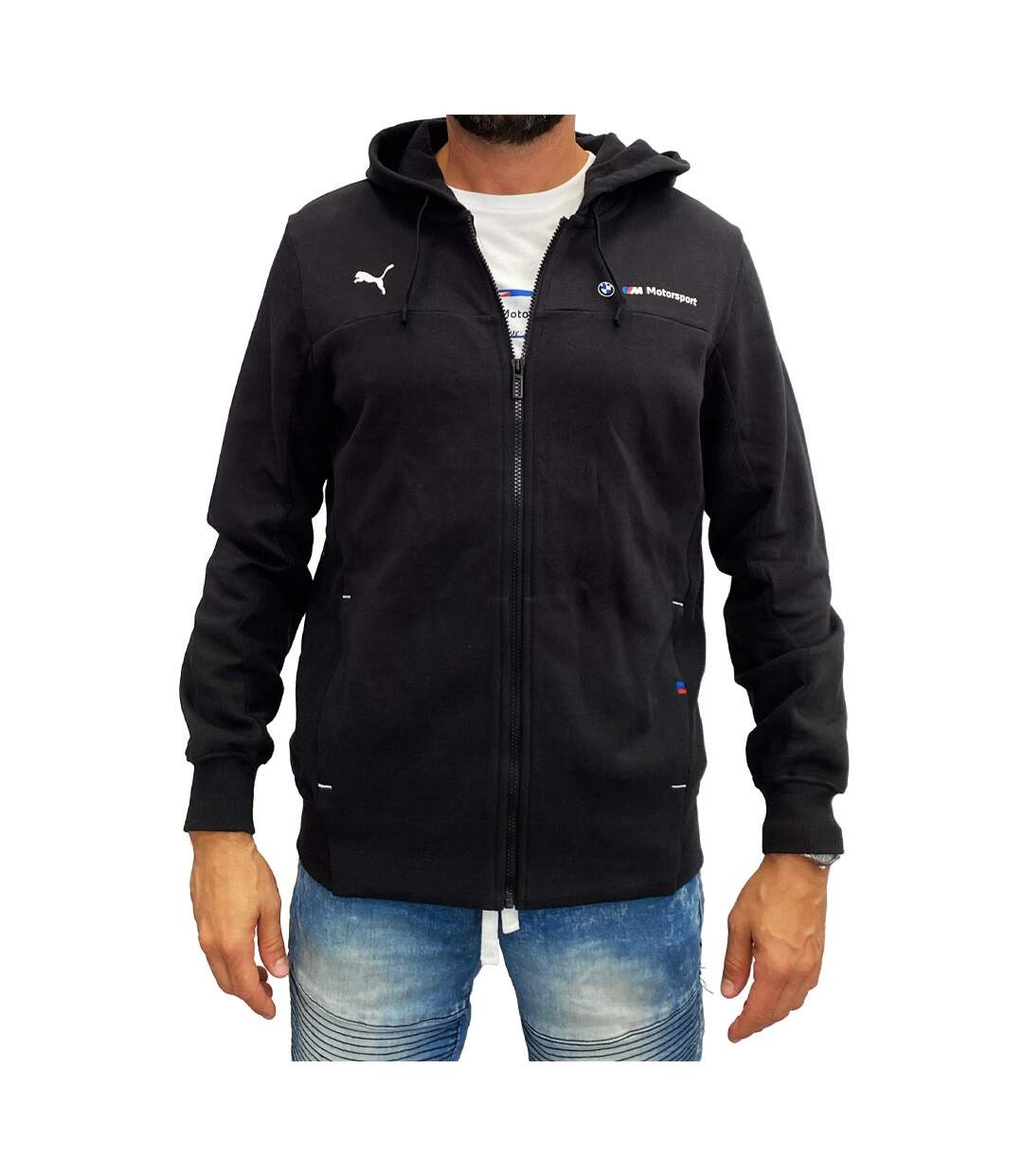 Veste À Capuche Style Bmw Motorsport Homme Noir Puma-1