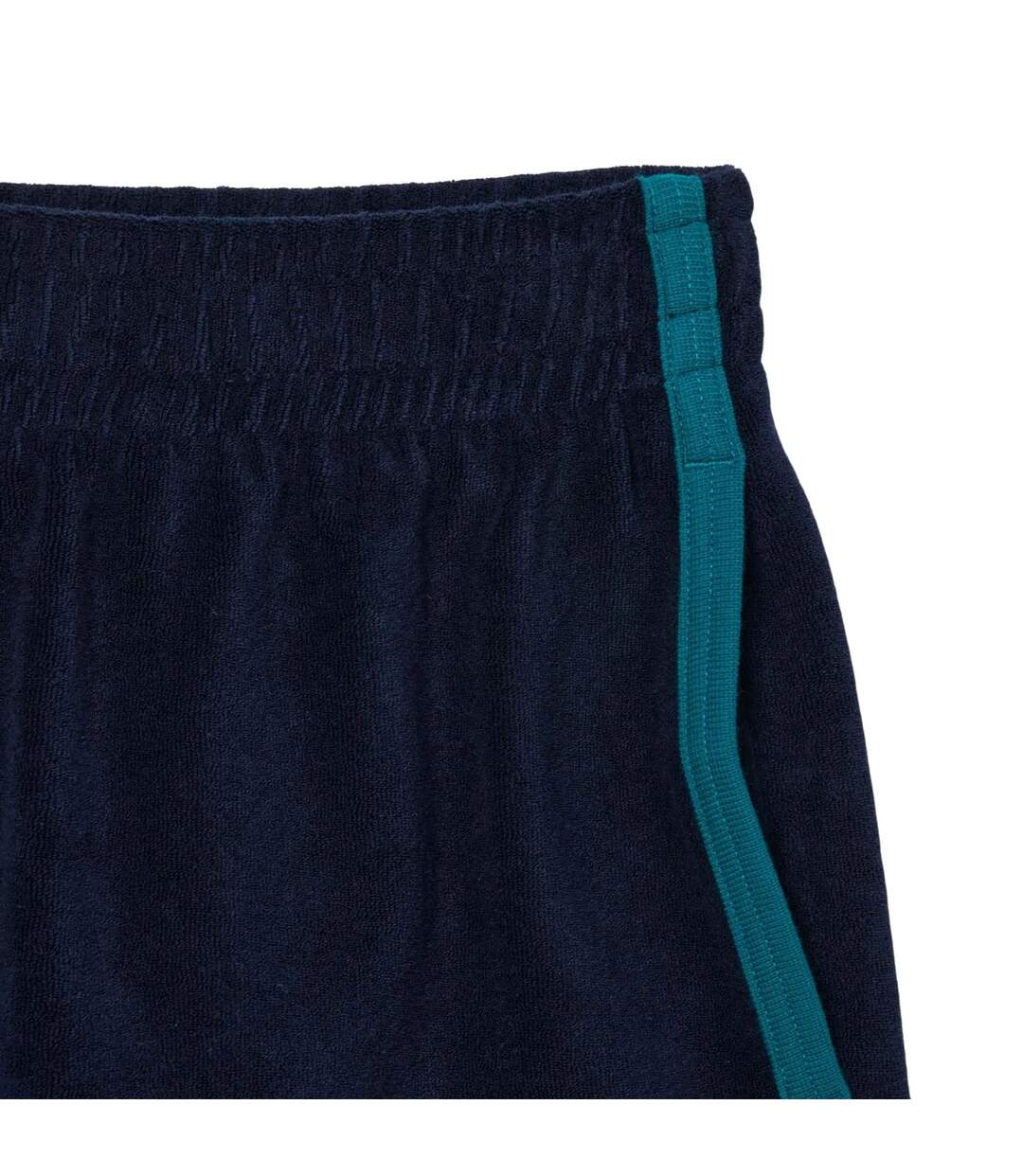 Womens/ladies Terrycloth Contrast Detail Shorts Blue Lacoste-4