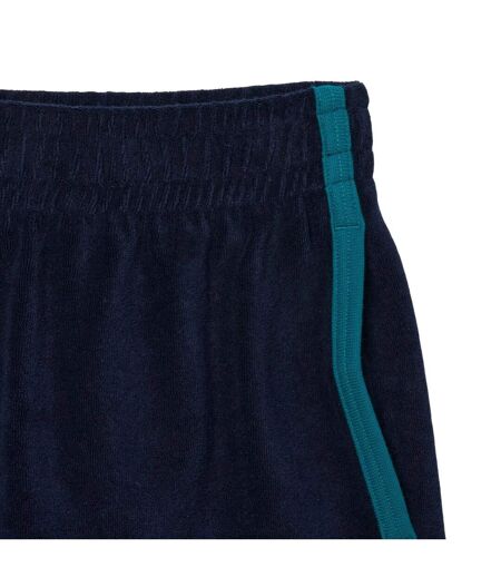Womens/ladies Terrycloth Contrast Detail Shorts Blue Lacoste