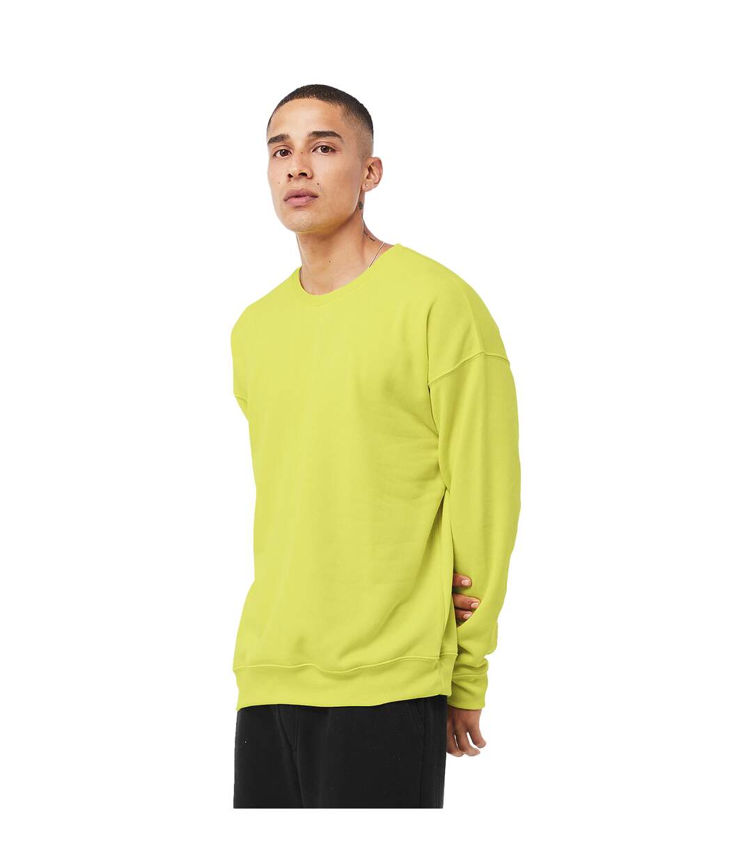 Sweat Classic Adulte Jaune Vert Bella + Canvas-3
