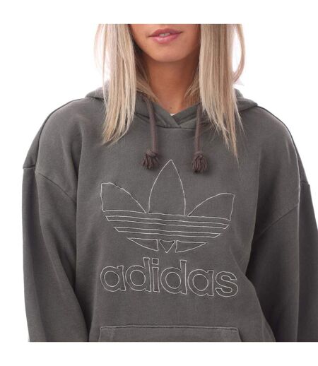 Sweat À Capuche Trefoil Femme Noir Adidas