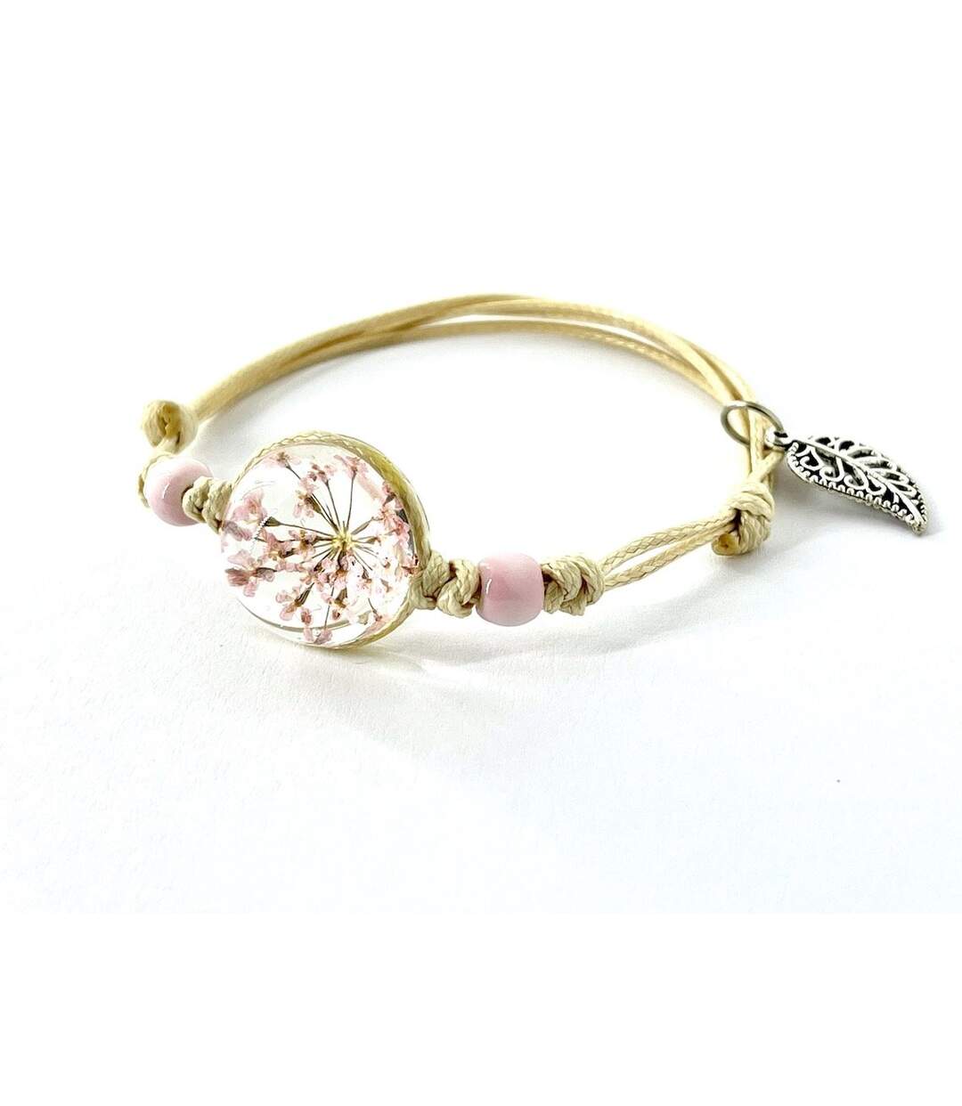 Bracelet bohème rose-1