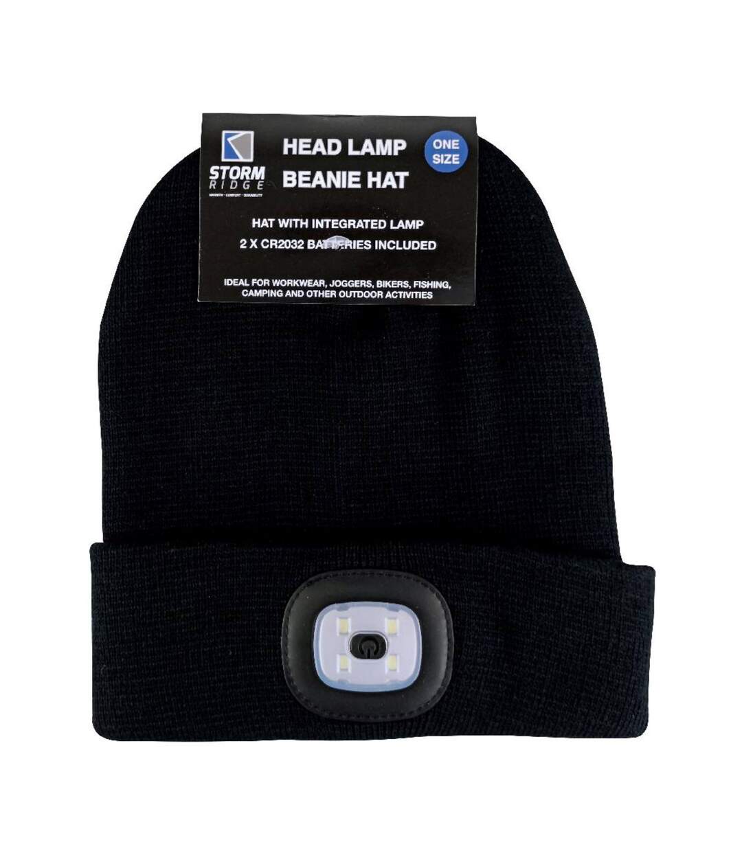 Ladies & Mens Winter Knit Beanie Hat with LED Light Torch-2