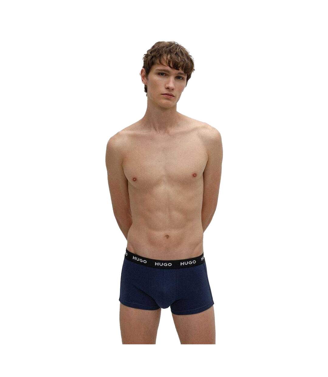 Lot De 3  Boxers Homme Bleu Marine Hugo-4