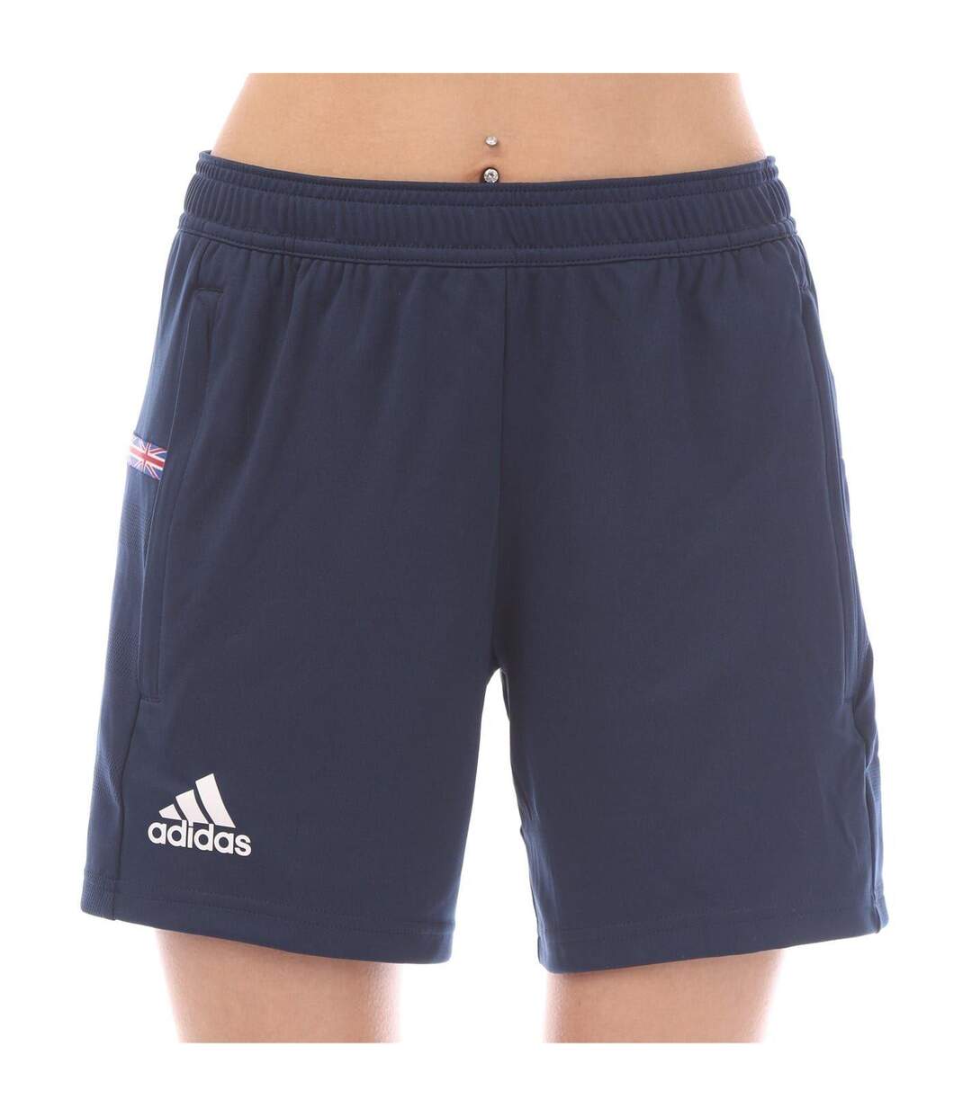 Womens/ladies Solid Shorts Navy Adidas-1