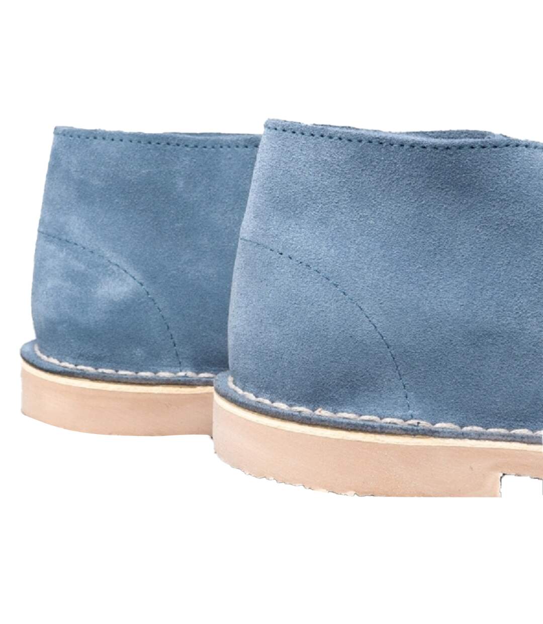 Bottines en cuir suédé femme bleu denim Roamers-3