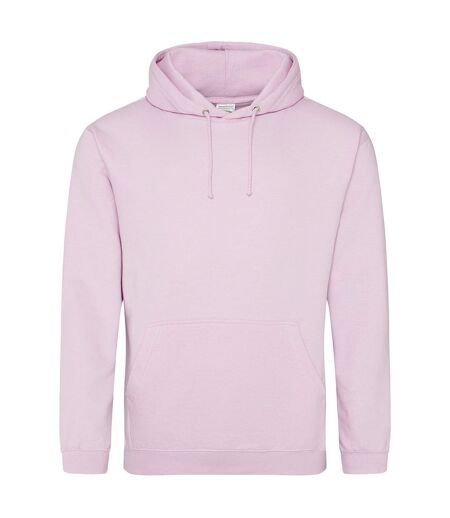 Sweat À Capuche College Adulte Rose Clair Awdis