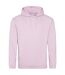 Sweat À Capuche College Adulte Rose Clair Awdis-1