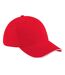 Adultes Unisex Athleisure Cotton Baseball Cap Rouge Classique Blanc Beechfield-1