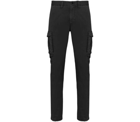 Pantalon cargo délavé écoresponsable - Homme - PAT740 - noir