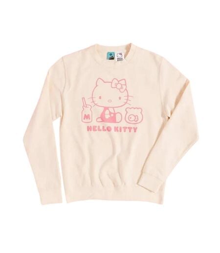 Sweat Motif/style Contour Adulte Beige Hello Kitty